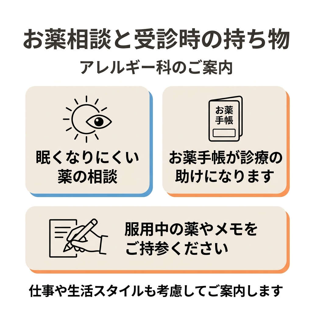 お薬相談と受診時の持ち物